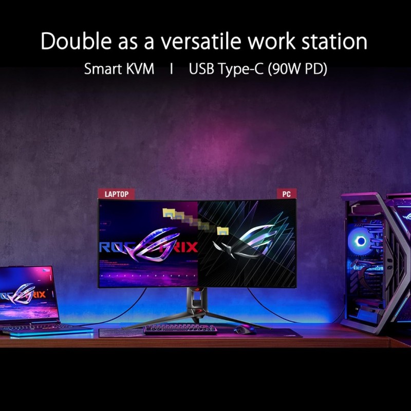 ASUS ROG Swift OLED PG34WCDM 34 Inch UWQHD Curved Gaming Monitor, 240 Hz, 0.03 ms GtG, G-Sync ASUS ROG Swift OLED PG34WCDM 34 Inch UWQHD Curved Gaming Monitor, 240 Hz, 0.03 ms GtG, G-Sync