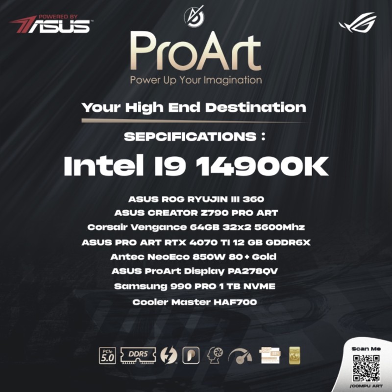 ProArt Elite Intel Edition Core i9 & RTX 4070 TI - Powered By Asus ProArt Elite Intel Edition Core i9 & RTX 4070 TI - Powered By Asus
