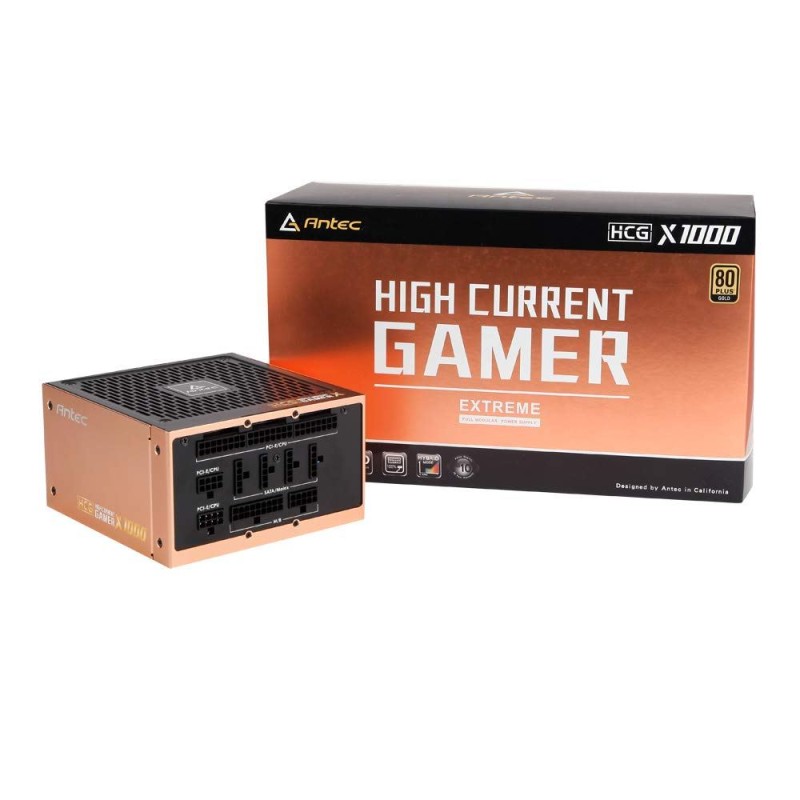 Antec HCG-1000-EXTREME SMPS - 1000 Watt 80 Plus Gold Certification Fully Modular PSU with Active PFC Antec HCG-1000-EXTREME SMPS - 1000 Watt 80 Plus Gold Certification Fully Modular PSU with Active PFC