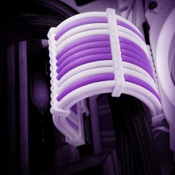 Antec PSU Cables, Sleeved Cable Extension Kit, White Connector, White Purple