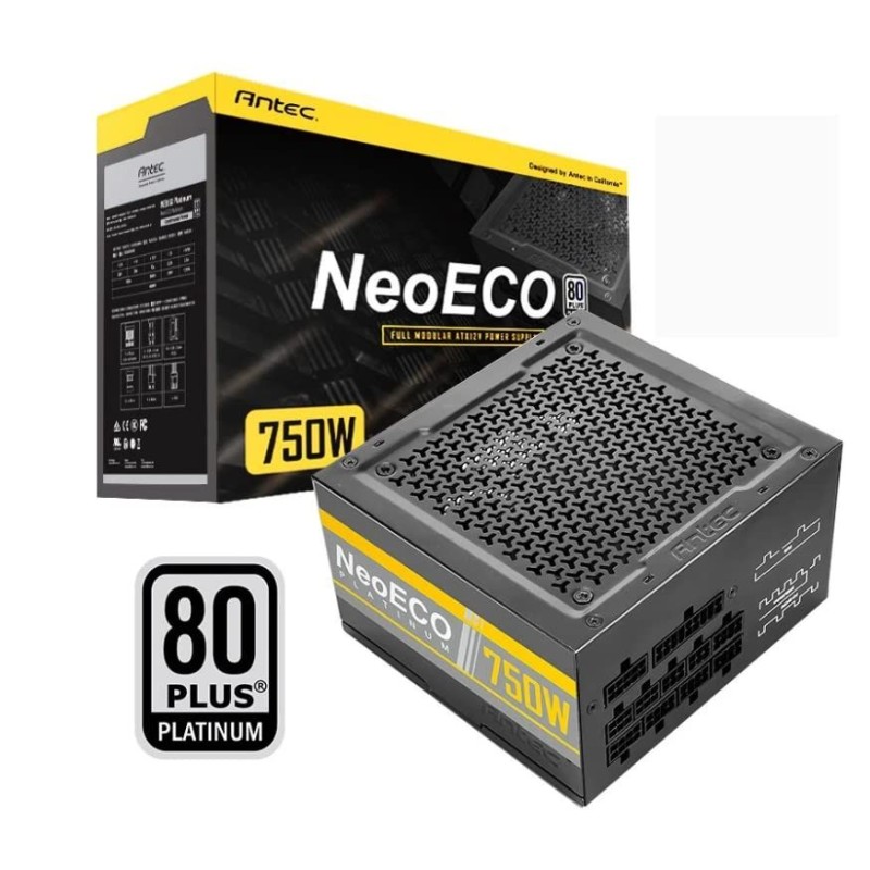 Antec NEOECO NE750W 80 Plus Platinum Power Supply 750 Watt Full Modular ATX Antec NEOECO NE750W 80 Plus Platinum Power Supply 750 Watt Full Modular ATX