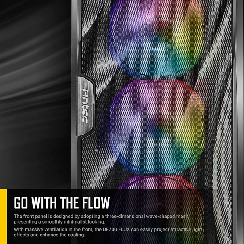 Antec DF700 Flux, Mid Tower Computer Case, ATX Gaming Case, Tempered Glass Side Panel Antec DF700 Flux, Mid Tower Computer Case, ATX Gaming Case, Tempered Glass Side Panel
