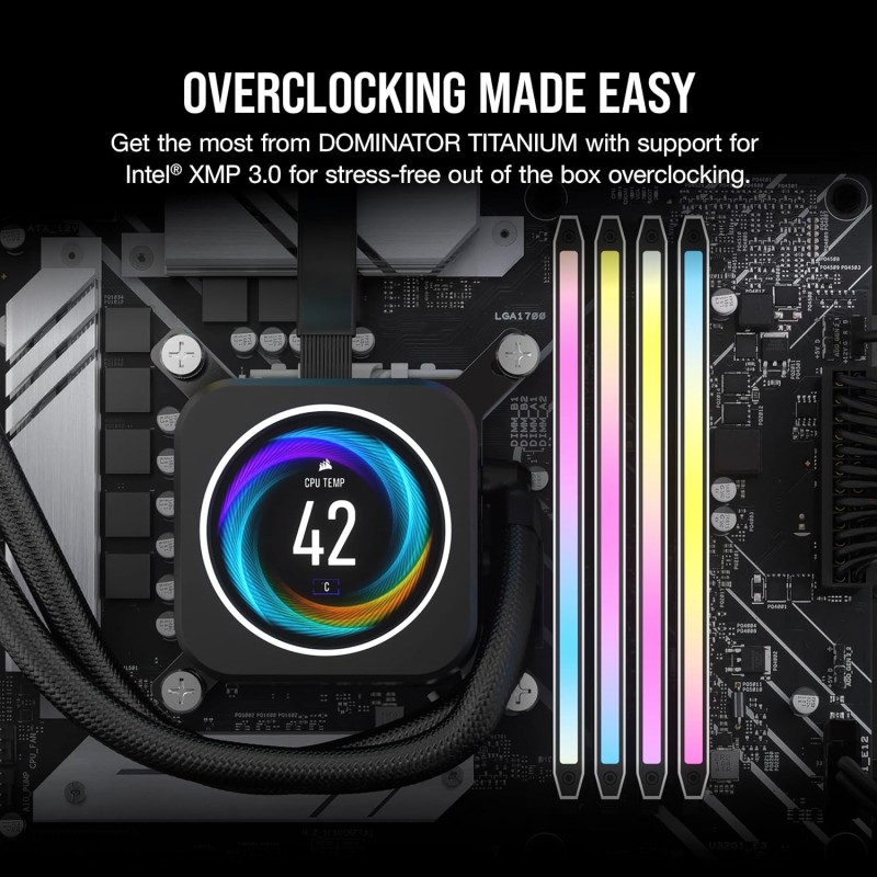 Corsair DOMINATOR TITANIUM RGB 64GB (2x32GB) DDR5 6600MT/s White Corsair DOMINATOR TITANIUM RGB 64GB (2x32GB) DDR5 6600MT/s White