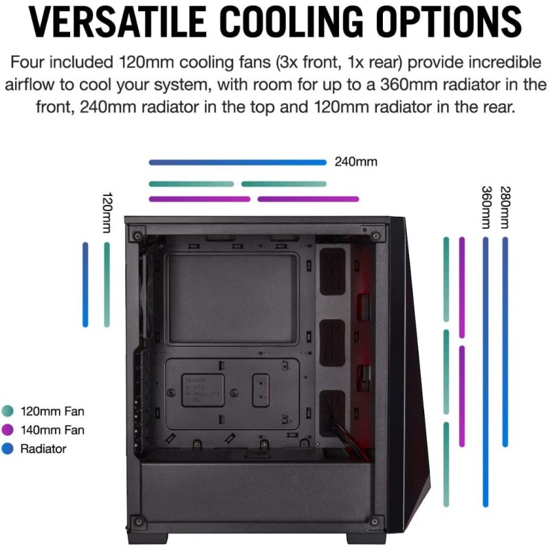 Corsair Carbide Series SPEC-DELTA RGB Mid-Tower ATX Corsair Carbide Series SPEC-DELTA RGB Mid-Tower ATX