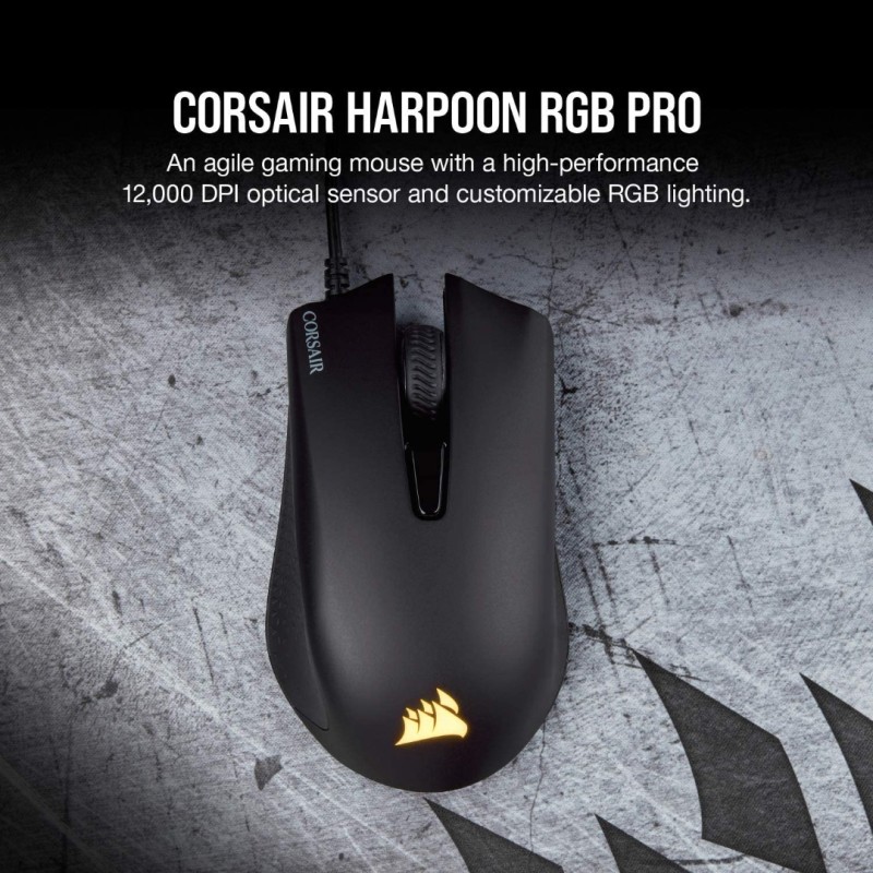 Corsair Harpoon PRO - RGB Gaming Mouse - Lightweight Design - 12,000 DPI Optical Sensor Corsair Harpoon PRO - RGB Gaming Mouse - Lightweight Design - 12,000 DPI Optical Sensor