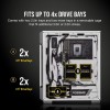 Corsair iCUE 220T RGB Airflow Tempered Glass Mid-Tower Smart Case, White Corsair iCUE 220T RGB Airflow Tempered Glass Mid-Tower Smart Case, White