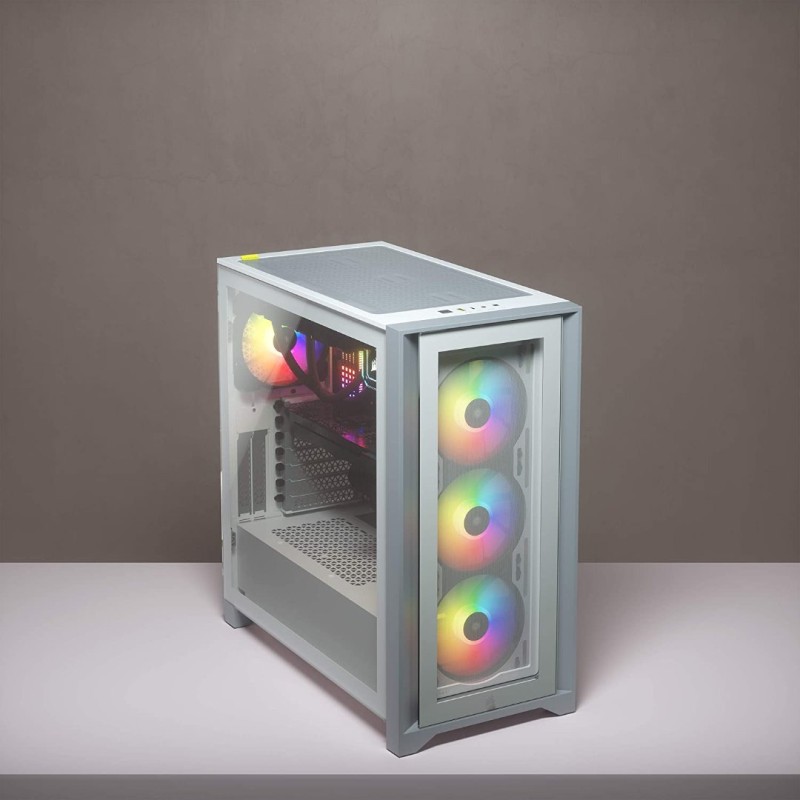 Corsair iCUE 4000X RGB Mid-Tower ATX PC Case - White Corsair iCUE 4000X RGB Mid-Tower ATX PC Case - White