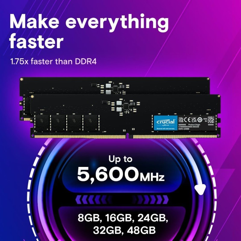 Crucial 32GB DDR5 4800MHz Crucial 32GB DDR5 4800MHz