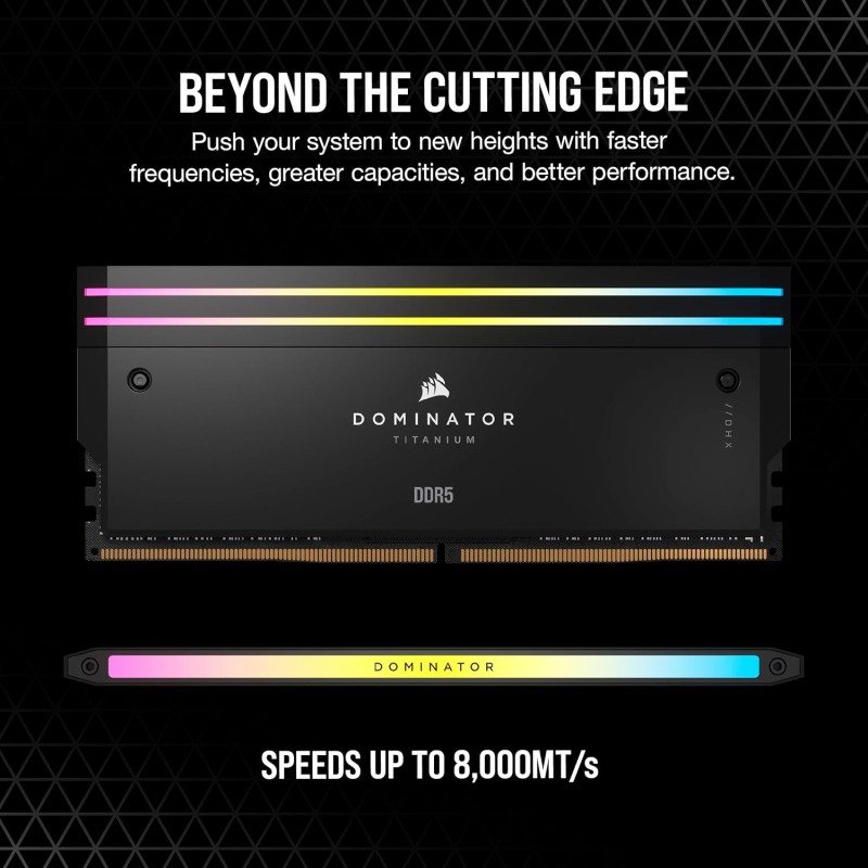 Corsair DOMINATOR TITANIUM RGB 96GB (2x48GB) DDR5 6600MT/s CL32 Corsair DOMINATOR TITANIUM RGB 96GB (2x48GB) DDR5 6600MT/s CL32