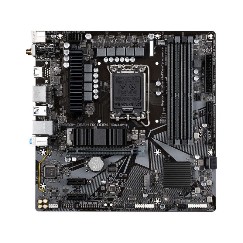 GIGABYTE B660M DS3H AX DDR4 B660 Intel LGA 1700 M-ATX Motherboard with DDR4, Dual M.2, PCIe 4.0, USB 3.2 Gen2 Type-C, 2.5GbE LAN GIGABYTE B660M DS3H AX DDR4 B660 Intel LGA 1700 M-ATX Motherboard with DDR4, Dual M.2, PCIe 4.0, USB 3.2 Gen2 Type-C, 2.5GbE LAN