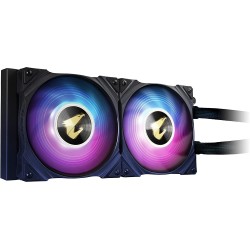 AORUS WATERFORCE X 240 AIO, 2X 120mm ARGB Fans, Adjustable LCD Display 