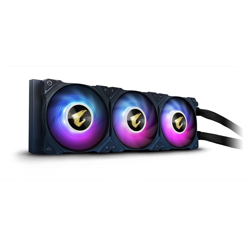AORUS WATERFORCE X 360 AIO Liquid CPU Cooler, 360mm Radiator with 3X 120mm ARGB Fans, Adjustable Circular LCD Display with Micro SD Support and RGB Fusion 2.0, GP-AORUS WATERFORCE X 360 AORUS WATERFORCE X 360 AIO Liquid CPU Cooler, 360mm Radiator with 3X 120mm ARGB Fans, Adjustable Circular LCD Display with Micro SD Support and RGB Fusion 2.0, GP-AORUS WATERFORCE X 360