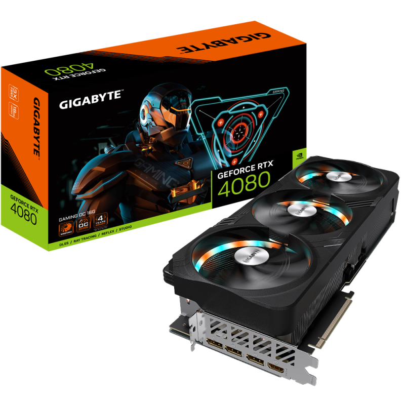 GIGABYTE GeForce RTX 4080 Gaming OC 16G Graphics Card, 3X WINDFORCE Fans, 16GB 256-bit GDDR6X GIGABYTE GeForce RTX 4080 Gaming OC 16G Graphics Card, 3X WINDFORCE Fans, 16GB 256-bit GDDR6X
