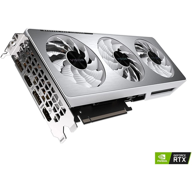 GIGABYTE GeForce RTX 3060 Ti Vision OC 8G (REV2.0) Graphics Card, WINDFORCE 3X Cooling System, LHR, 8GB 256-bit GDDR6, GV-N306TVISION OC-8GD