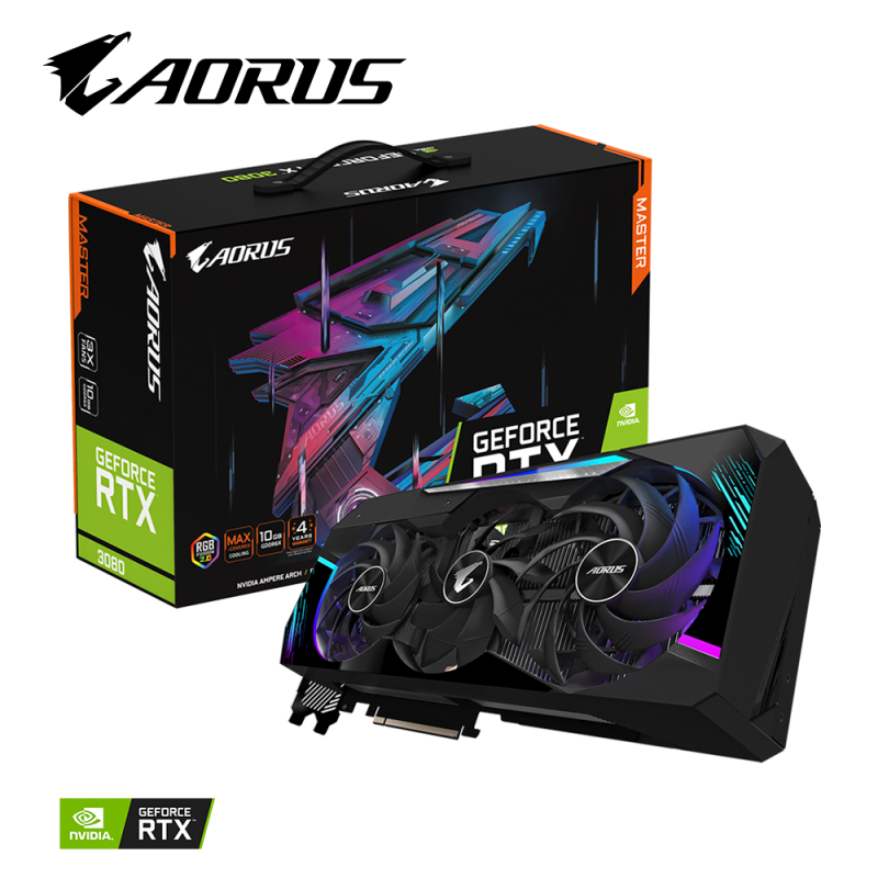 Gigabyte AORUS GeForce RTX™ 3080 MASTER 10G D6X Gigabyte AORUS GeForce RTX™ 3080 MASTER 10G D6X