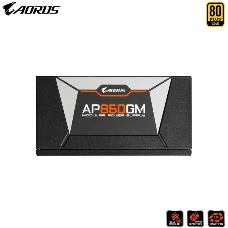 Gigabyte GP-AP850GM-UK Aorus P850W 850W 135mm Smart Fan 80 Plus Gold Fully Modular Gigabyte GP-AP850GM-UK Aorus P850W 850W 135mm Smart Fan 80 Plus Gold Fully Modular