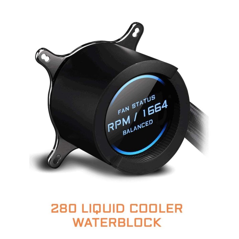Liquid Cooling Gigabyte Aorus Liquid Cooler 280, All-in-one Liquid Cooler with Circular LCD Display, RGB Fusion 2.0, Dual 140mm ARGB FansAORUS 280 GIGABYTE Liquid Cooling Gigabyte Aorus Liquid Cooler 280, All-in-one Liquid Cooler with Circular LCD Display, RGB Fusion 2.0, Dual 140mm ARGB FansAORUS 280 GIGABYTE