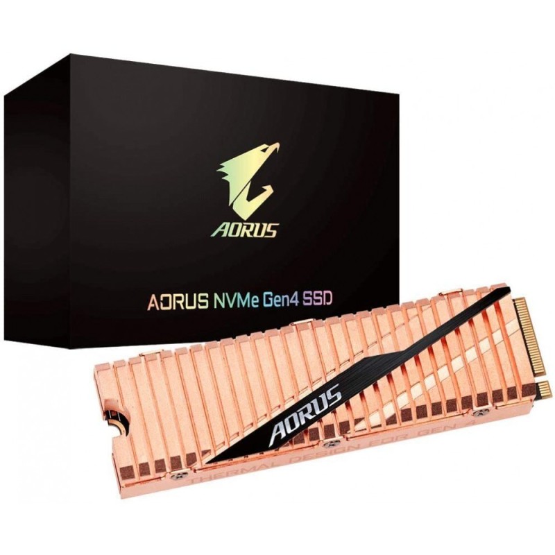 GIGABYTE AORUS NVMe Gen4 M.2 1TB PCI-Express 4.0 Interface High Performance Gaming, Full Body Copper Heat Spreader, Toshiba 3D NAND, DDR Cache Buffer GIGABYTE AORUS NVMe Gen4 M.2 1TB PCI-Express 4.0 Interface High Performance Gaming, Full Body Copper Heat Spreader, Toshiba 3D NAND, DDR Cache Buffer