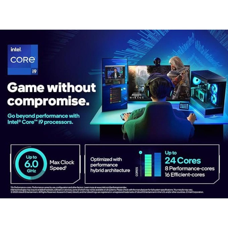 Intel Core i9-14900KF 24 cores (8 P-cores & 16 E-cores), Unlocked Intel Core i9-14900KF 24 cores (8 P-cores & 16 E-cores), Unlocked