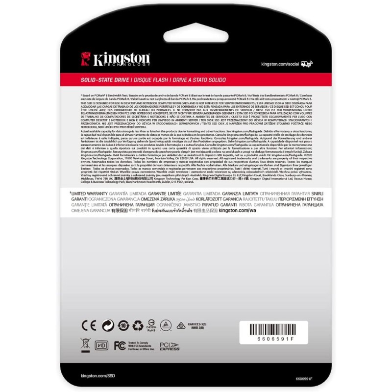 Kingston NV2 NVMe PCIe SSD 500G M.2 2280 - SNVS/500G Kingston NV2 NVMe PCIe SSD 500G M.2 2280 - SNVS/500G