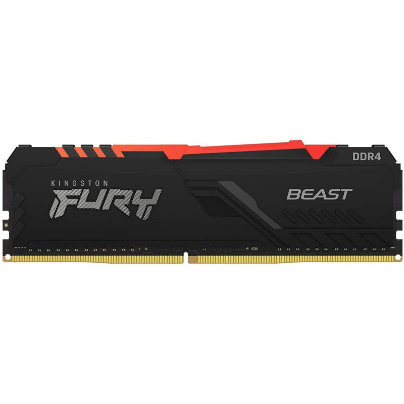 Kingston FURY Beast RGB 8GB 3200MHz DDR4 CL16 Desktop Memory Single Stick KF432C16BBA/8 Kingston FURY Beast RGB 8GB 3200MHz DDR4 CL16 Desktop Memory Single Stick KF432C16BBA/8