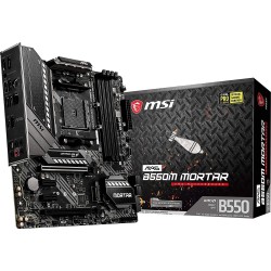 MSI MAG B550M Mortar Gaming Motherboard (AMD AM4, DDR4, PCIe 4.0, SATA 6Gb/s, M.2, USB 3.2 Gen 2, HDMI/DP, Micro-ATX, AMD Ryzen 5000 Series Processors)
