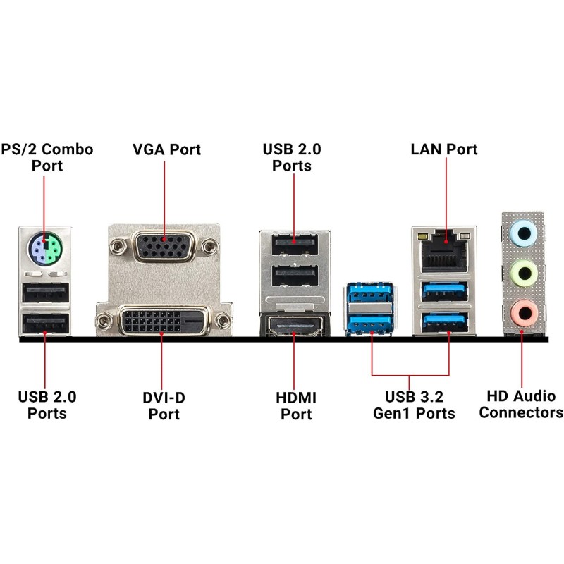 MSI ProSeries AMD Ryzen 2ND and 3rd Gen AM4 M.2 USB 3 DDR4 D-Sub DVI HDMI Micro-ATX Motherboard (B450M PRO-VDH Max)