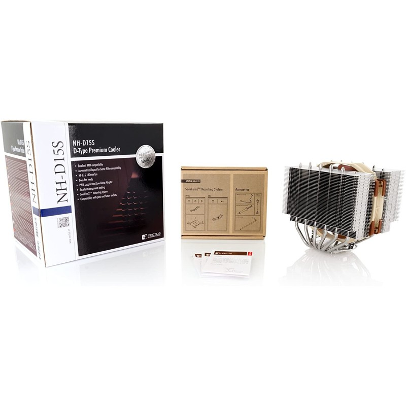 Noctua NH-D15S, Premium Dual-Tower CPU Cooler with NF-A15 PWM 140mm Fan (Brown) Noctua NH-D15S, Premium Dual-Tower CPU Cooler with NF-A15 PWM 140mm Fan (Brown)