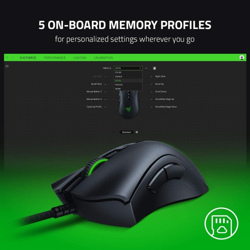 Razer DeathAdder V2 Gaming Mouse: 20K DPI Optical Sensor - Fastest Gaming Mouse Switch - Chroma RGB Lighting - 8 Programmable Buttons - Rubberized Side Grips - Classic Black Razer DeathAdder V2 Gaming Mouse: 20K DPI Optical Sensor - Fastest Gaming Mouse Switch - Chroma RGB Lighting - 8 Programmable Buttons - Rubberized Side Grips - Classic Black