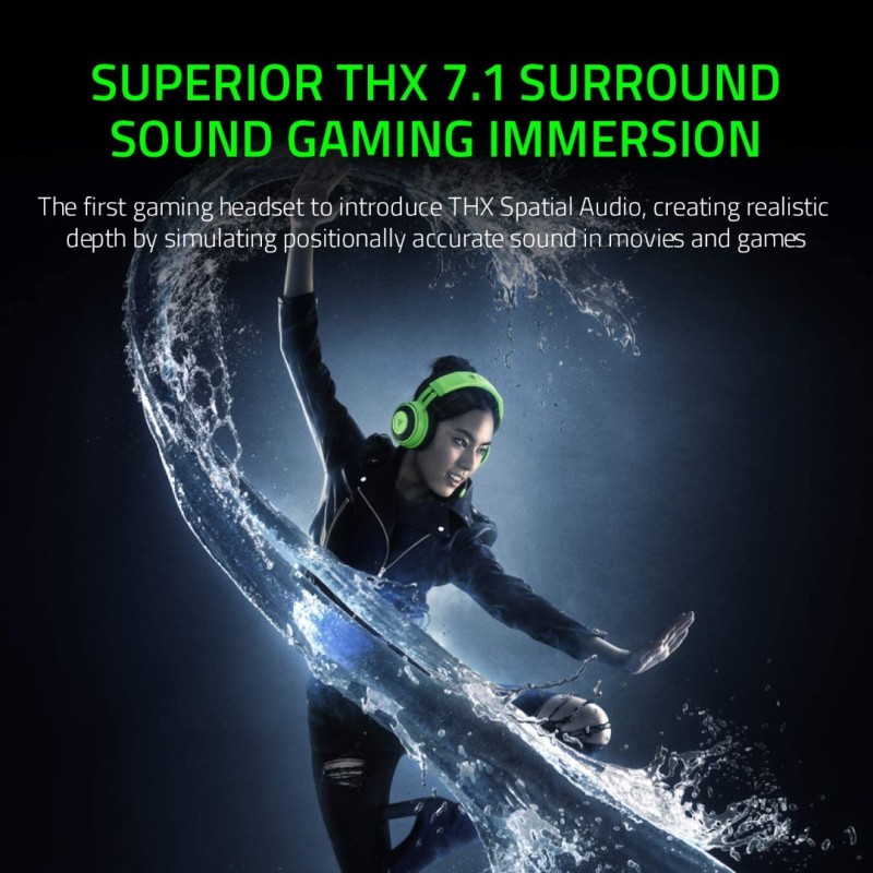 Razer Kraken Tournament Edition THX 7.1 Surround Sound Gaming Headset: Retractable Noise Cancelling Mic - USB DAC - for PC Razer Kraken Tournament Edition THX 7.1 Surround Sound Gaming Headset: Retractable Noise Cancelling Mic - USB DAC - for PC