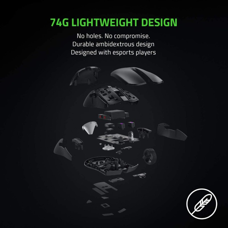 Razer Viper Ultimate Lightest Wireless Gaming Mouse: Fastest Gaming Switches - 20K DPI Optical Sensor - Chroma Lighting - 8 Programmable Buttons - 70 Hr Battery - Classic Black Razer Viper Ultimate Lightest Wireless Gaming Mouse: Fastest Gaming Switches - 20K DPI Optical Sensor - Chroma Lighting - 8 Programmable Buttons - 70 Hr Battery - Classic Black