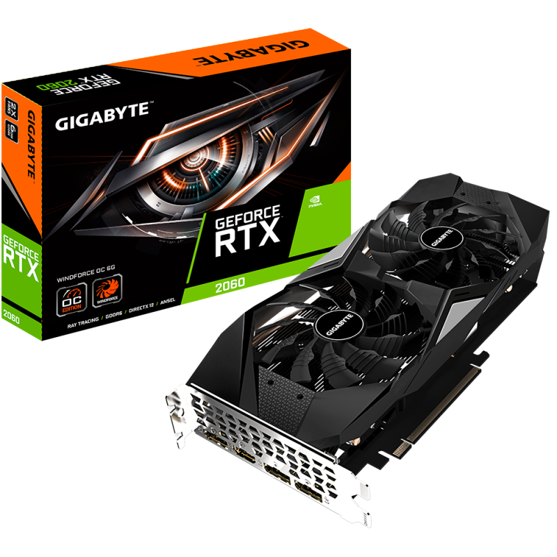 GIGABYTE RTX 2060 6GB 192-Bit GDDR6 GIGABYTE RTX 2060 6GB 192-Bit GDDR6