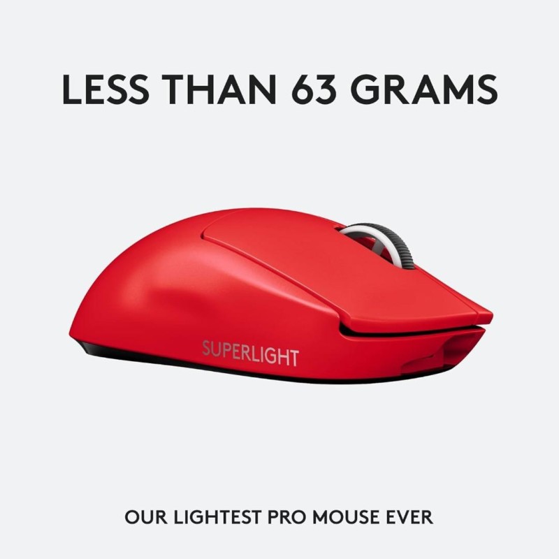 Logitech Pro X Superlight Red Wireless Gaming Mouse Logitech Pro X Superlight Red Wireless Gaming Mouse