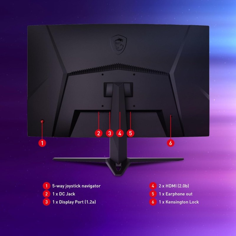 MSI Optix G32CQ4 E2 QHD 1500R Curvature 16:9 Aspect Ratio Non-Glare Super Narrow Bezel 1ms 2560 x 1440 170Hz MSI Optix G32CQ4 E2 QHD 1500R Curvature 16:9 Aspect Ratio Non-Glare Super Narrow Bezel 1ms 2560 x 1440 170Hz