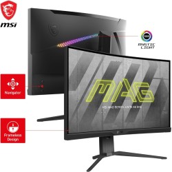 MSI MAG325CQRF QD, 31.5" Gaming Monitor, 2560 x 1440 (QHD) Rapid VA with Quantum Dot, 1 ms, 170Hz
