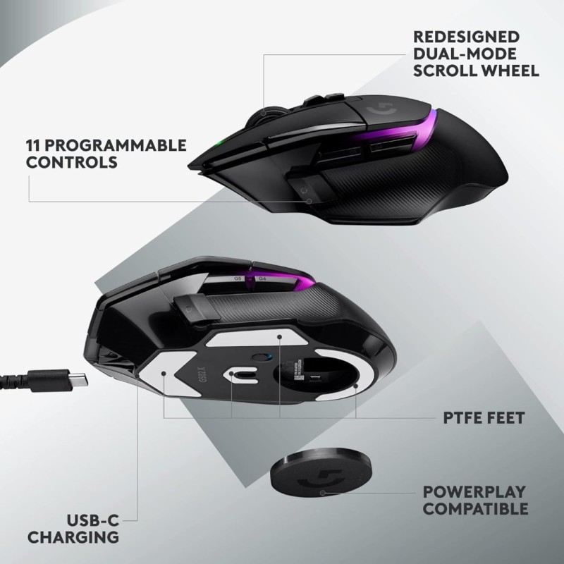 Logitech G502 X Plus Black Wireless Gaming Mouse Logitech G502 X Plus Black Wireless Gaming Mouse