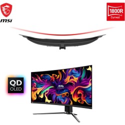 MSI MAG341CQP QD-OLED, 34 Curved OLED Gaming Monitor, 3440 x 1440 (UWQHD), OLED 0.03ms Response time, 175Hz