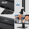 MSI Pro MP251 24.5" IPS 1920 x 1080 (FHD), 100Hz, Adaptive Sync, HDMI, VGA Port, VESA Mount, Tilt, Speaker, 1 ms, Black MSI Pro MP251 24.5" IPS 1920 x 1080 (FHD), 100Hz, Adaptive Sync, HDMI, VGA Port, VESA Mount, Tilt, Speaker, 1 ms, Black
