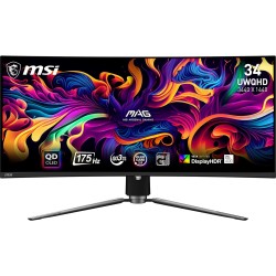 MSI MAG341CQP QD-OLED, 34 Curved OLED Gaming Monitor, 3440 x 1440 (UWQHD), OLED 0.03ms Response time, 175Hz