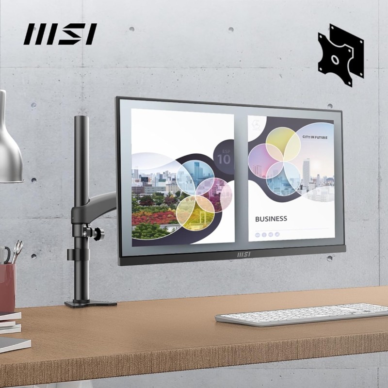 MSI Pro MP251 24.5" IPS 1920 x 1080 (FHD), 100Hz, Adaptive Sync, HDMI, VGA Port, VESA Mount, Tilt, Speaker, 1 ms, Black MSI Pro MP251 24.5" IPS 1920 x 1080 (FHD), 100Hz, Adaptive Sync, HDMI, VGA Port, VESA Mount, Tilt, Speaker, 1 ms, Black