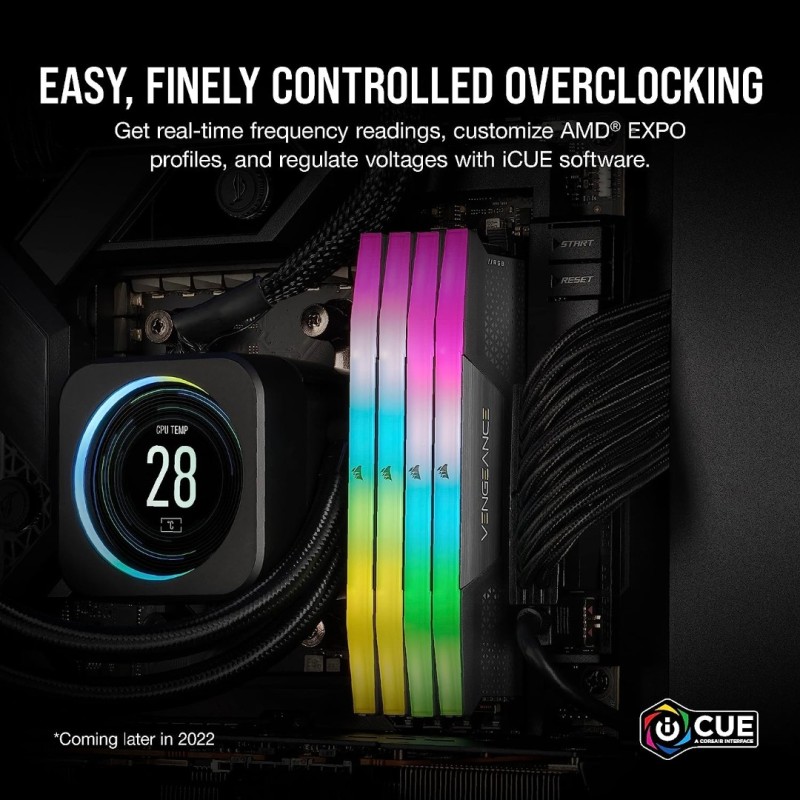 Corsair VENGEANCE RGB 64GB (2x32GB) DDR5 5600MT/s CL36 Corsair VENGEANCE RGB 64GB (2x32GB) DDR5 5600MT/s CL36