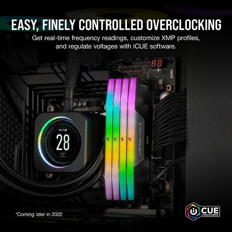Corsair VENGEANCE RGB 32GB (2x16GB) DDR5 5200MT/s CL40 Corsair VENGEANCE RGB 32GB (2x16GB) DDR5 5200MT/s CL40